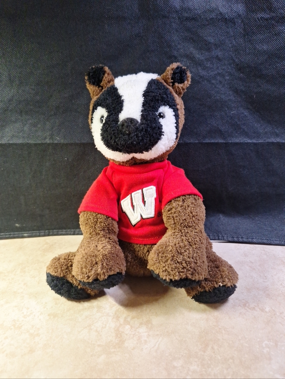 Mary Meyer Sweet Rascals Plush Wisconsin Badgers Mascot Brown Black White 8"